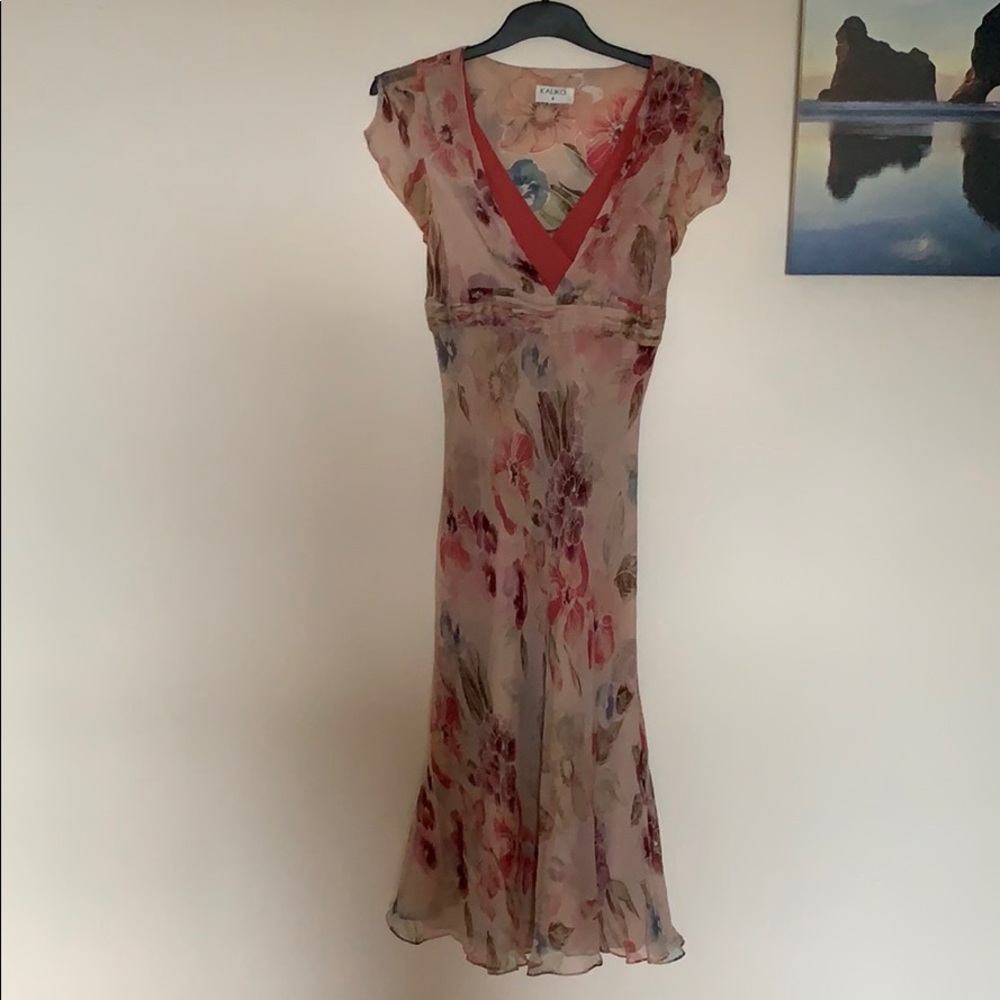 Flower print bias cut Kaliko dress